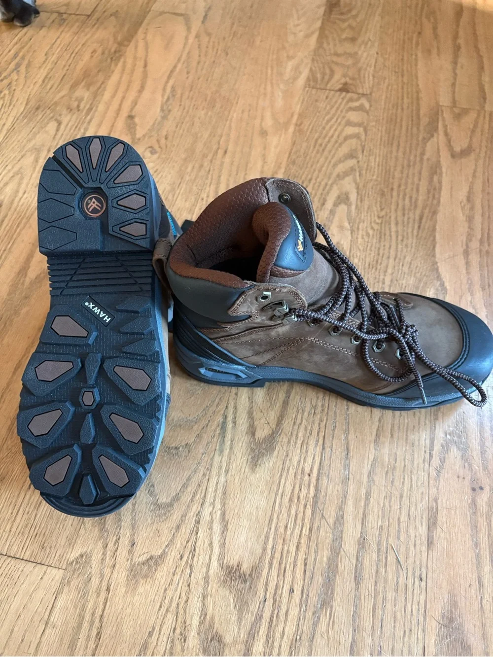 HAWX Men's Brown Waterproof Safety Work Boots